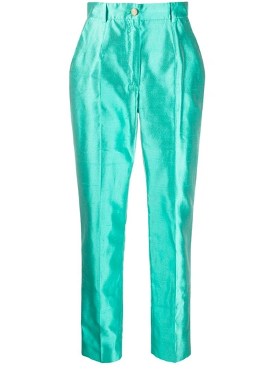 Dolce & Gabbana Cropped Trousers In Green