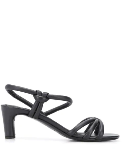 Del Carlo Strappy Design Sandals In Black