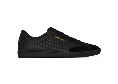 Pre-owned Saint Laurent Court Classic Sl/10 Perforated Black