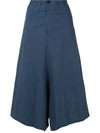 Y's Wide-leg Culotte Trousers In Blue