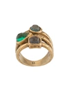 Goossens Mini Cabochons Stacking Ring In Gold