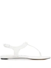 Calvin Klein Logo Plaque Sandals In White