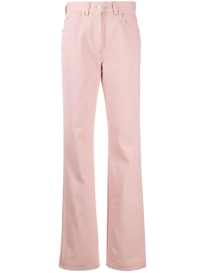 Fendi Straight-leg Mid-rise Jeans In Pink