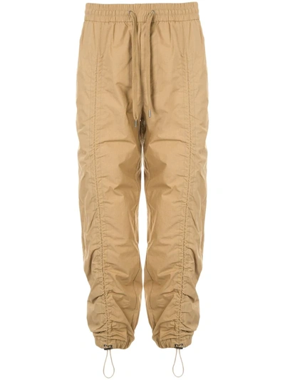 Ports V Slim-fit Drawstring Track Pants In Brown
