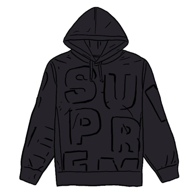 Pre-owned Supreme Cutout Letters Hooded Sweatshirt Black | ModeSens