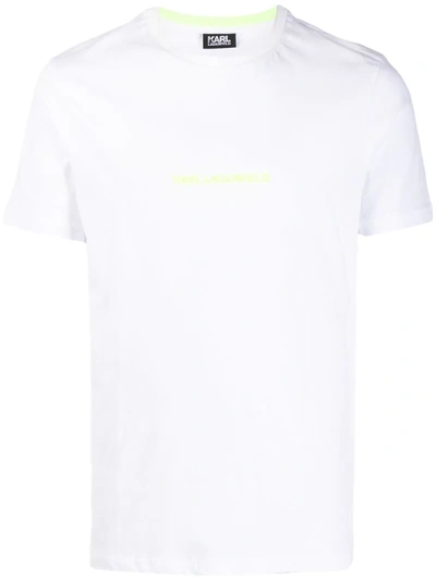 Karl Lagerfeld Logo Print T-shirt In White