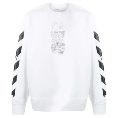 Pre-owned Off-white  Dripping Arrows Incompiuto Sweatshirt White