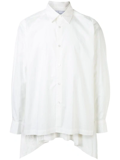 Fumito Ganryu Back Pleated Shirt In White