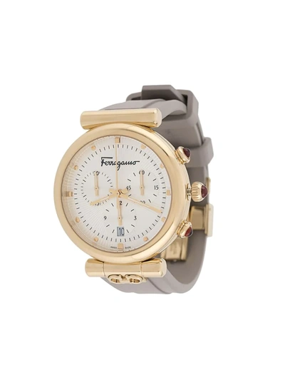 Ferragamo Sporty Chic Lady 40mm Watch In Grey