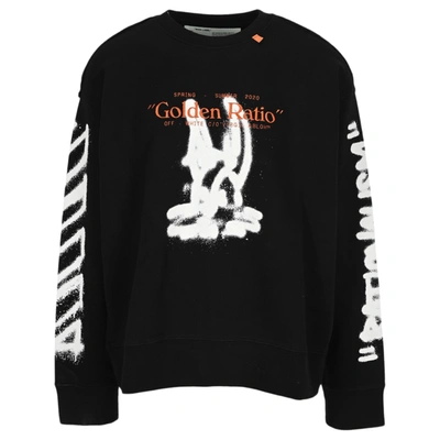 Pre-owned Off-white Cartoon Golden Ratio Incompiuto Sweatshirt Black/white