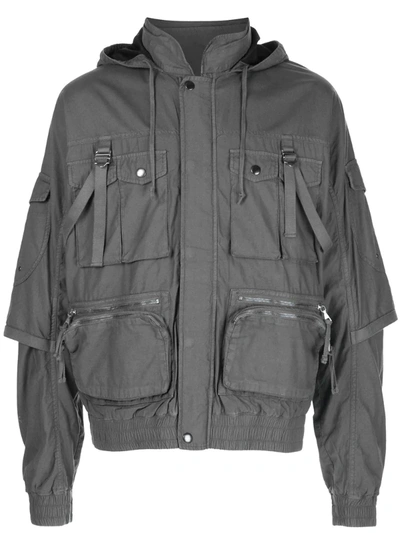 John Elliott Multi-pocket Lightweight Jacket In Grey