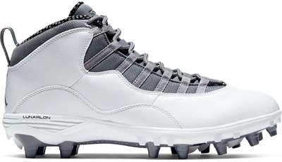 Pre-owned Jordan  10 Td Mid Cool Grey In White/light Steel Grey-cool Grey