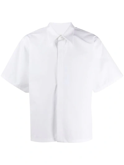 Maison Margiela Short-sleeved Button-up Shirt In White