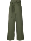 P.a.r.o.s.h Canyon Belted Trousers In Green
