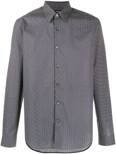 Theory Printed Irving Shirt In Blue