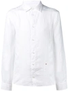 Peuterey Long-sleeved Linen Shirt In White
