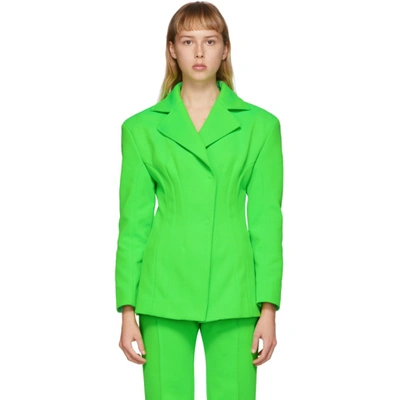 Kwaidan Editions Sculptured Jersey Mousse Jacket In Green