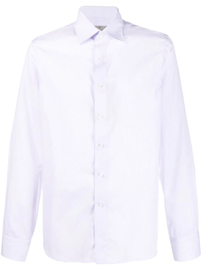 Canali Pointed Collar Shirt In Purple