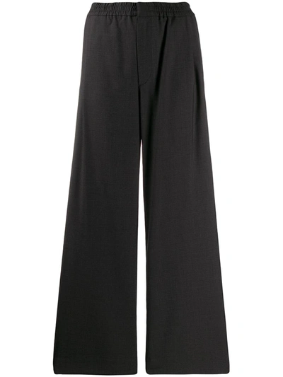 Stephan Schneider High-waisted Wide Trousers In Black
