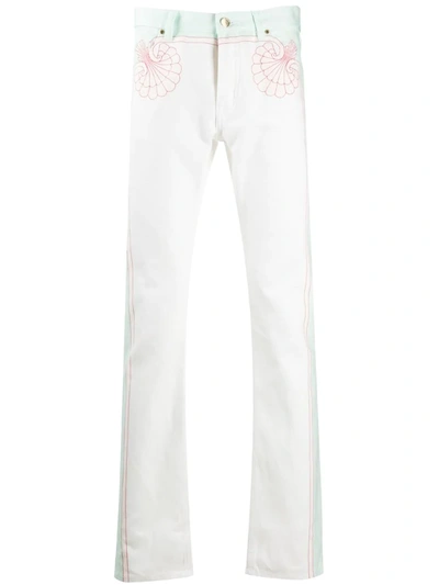 Casablanca Shell Print Jeans In White