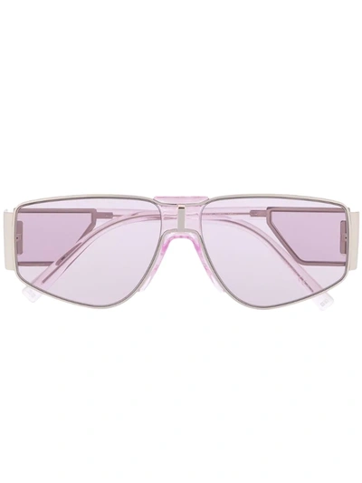 Givenchy Side-shield Geometric Sunglasses In Purple