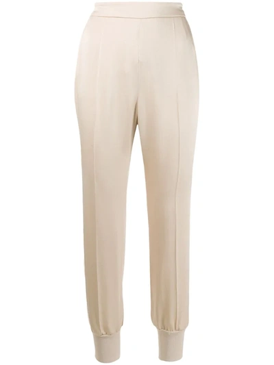 Stella Mccartney Mesh Sided Trousers In Neutrals