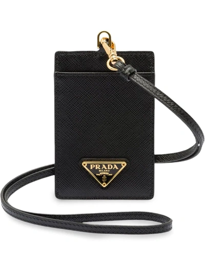 Prada Logo-plaque Mini Bag In Black