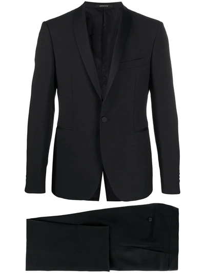 Tagliatore Shawl-lapel Tuxedo Suit In Black