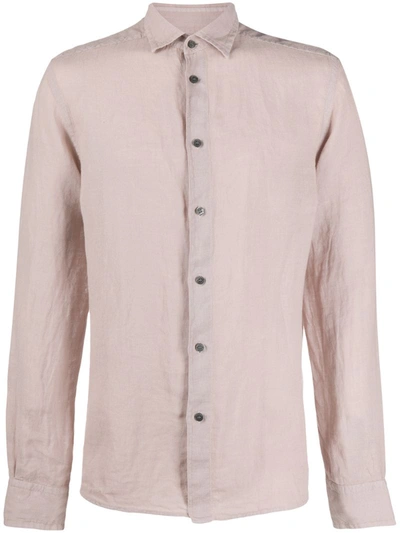 Peuterey Linen Buttoned Shirt In Pink