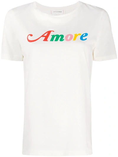 Chinti & Parker Amore Printed T-shirt In White