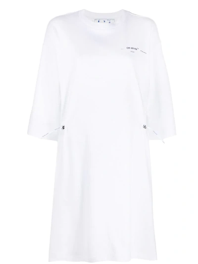 Off-white Puzzle Arrow T-shirt Dress In White