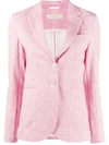 Circolo 1901 Classic Tailored Blazer In Pink