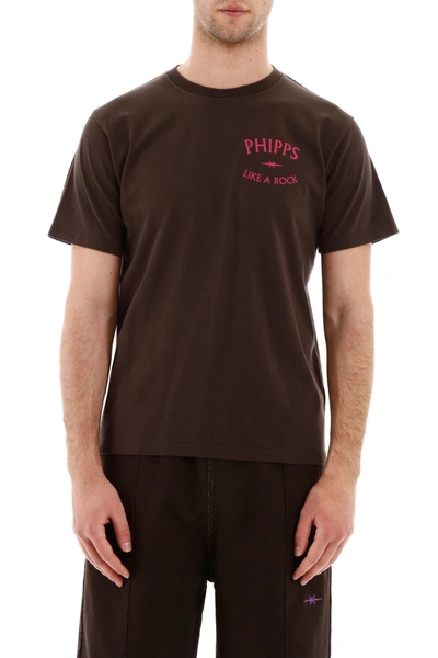 Phipps Printed Organic Cotton Jersey T-shirt In Dark Brown