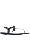 Alexandre Birman Clarita Bow-embellished Rubber Sandals In Black