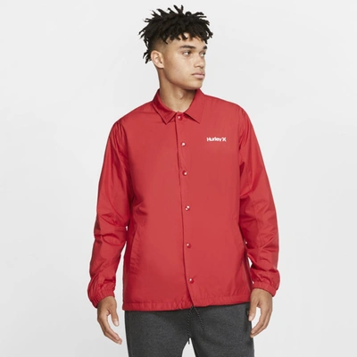 Hurley Siege Coaches Men's Jacket In Red