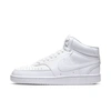 Nike Women's Court Vision Mid Shoes In White/ White/ White