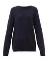 The Row Sibel Wool & Cashmere Knit Sweater In Navy