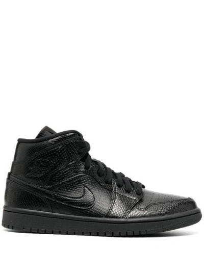 Jordan Air  1 Mid Women's Shoe In Black