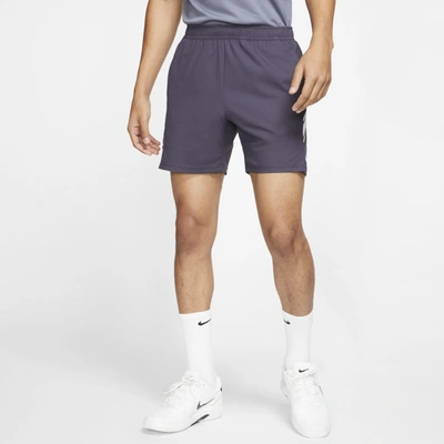 Nike Court Dri-fit Men's 7" Tennis Shorts (gridiron) In Gridiron,white,white