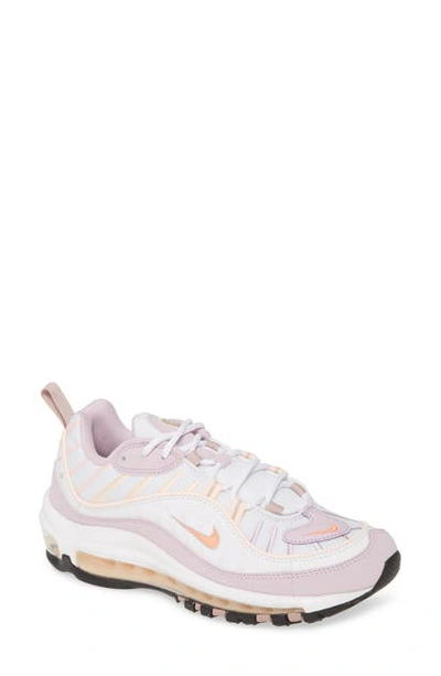 Nike Air Max 98 Women's Shoe (white) - Clearance Sale In White/ Atomic Pink/ Crimson