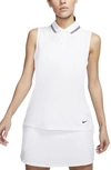 Nike Women's Dri-fit Victory Women's Sleeveless Golf Polo In White