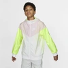 Nike Sportswear Windrunner Big Kids' (boys') Jacket (white) - Clearance Sale In White,pink Foam,volt,white
