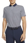 Nike Dri-fit Victory Men's Striped Golf Polo In Gridiron,sky Grey,white,white