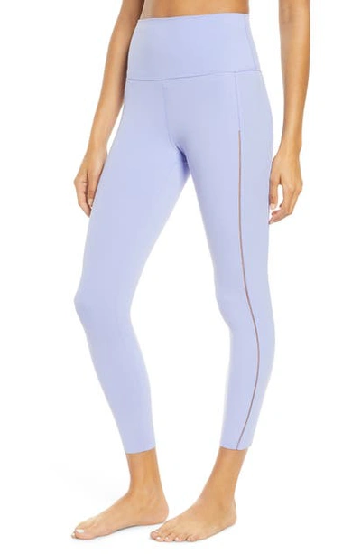 Nike Yoga Luxe Women's Infinalon Ribbed 7/8 Tights (light Thistle) - Clearance Sale In L Thsl/saphre