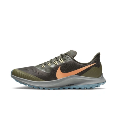 Nike Air Zoom Pegasus 36 Trail Men's Trail Running Shoe (sequoia) - Clearance Sale In Sequoia,medium Olive,particle Grey,orange Trance