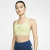 Nike Swoosh Women's Medium-support 1-piece Pad Sports Bra In Green