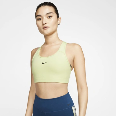 Nike Swoosh Women's Medium-support 1-piece Pad Sports Bra In Green