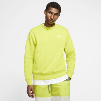 Nike Sportswear Club Crew In Yellow