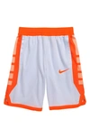 Nike Dri-fit Elite Big Kids' (boys') Basketball Shorts (football Grey) - Clearance Sale In Football Grey/ Hyper Crimson