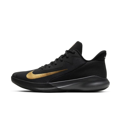 Nike Precision 4 Basketball Shoe (black) In Black,dark Smoke Grey,metallic Gold